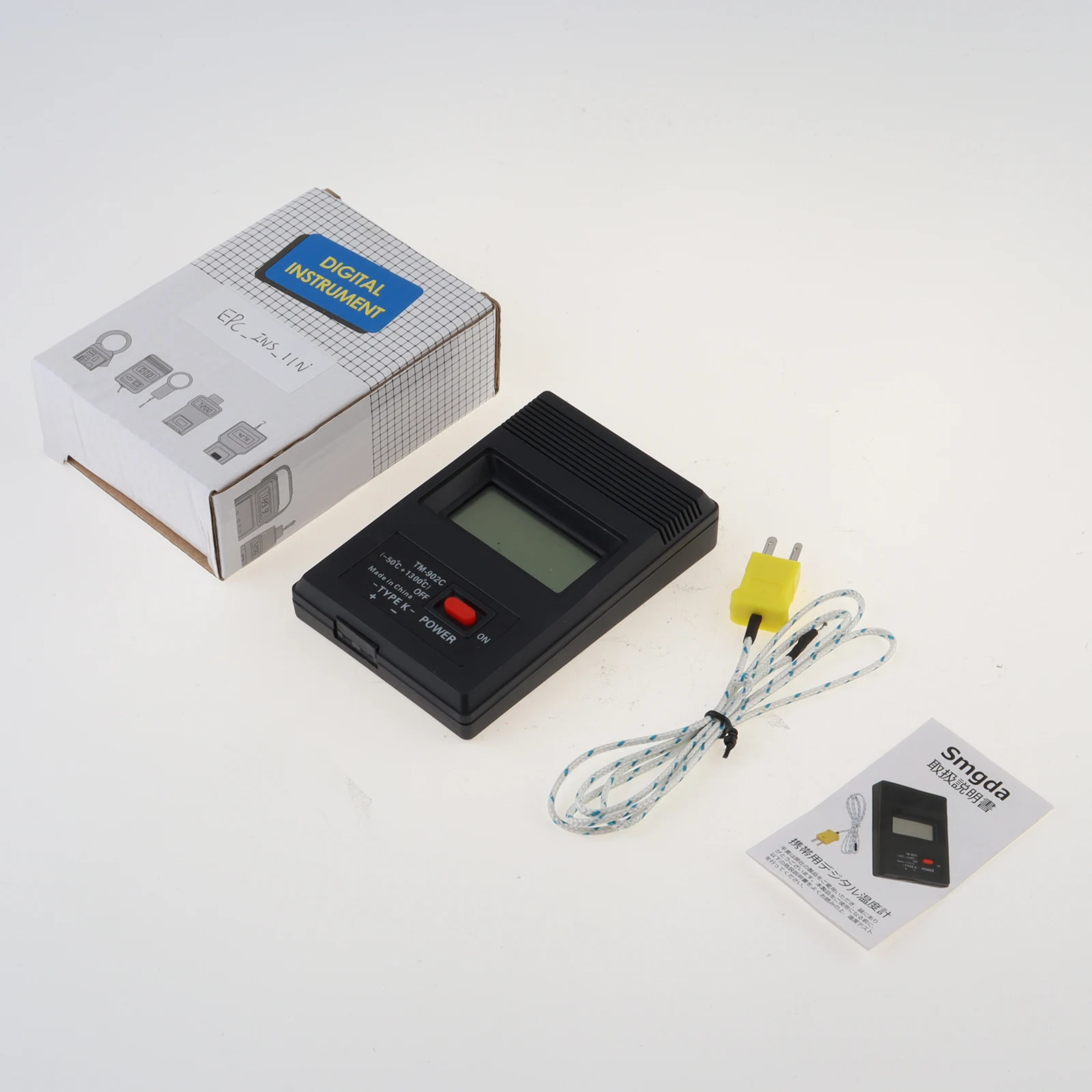 Temperature Meter TM902C Digital K Type Thermometer Sensor + Thermocouple Probe Detector Gas Liquid Semisolid