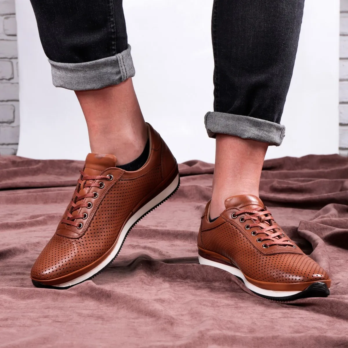 Ducavelli-zapatos de piel auténtica para hombre, calzado informal, puntiagudo