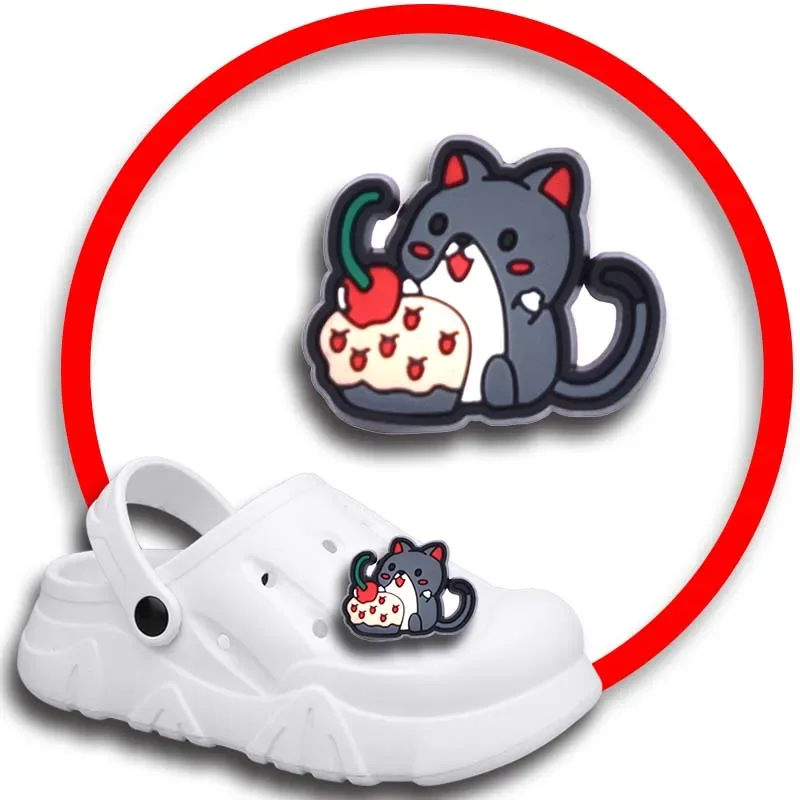 Pet Cat Shoe Charms for Crocs Sandals Women Clogs Pins Shoe Decorations Accessory Men Badges Boys Girls Kids Shoes Accessories