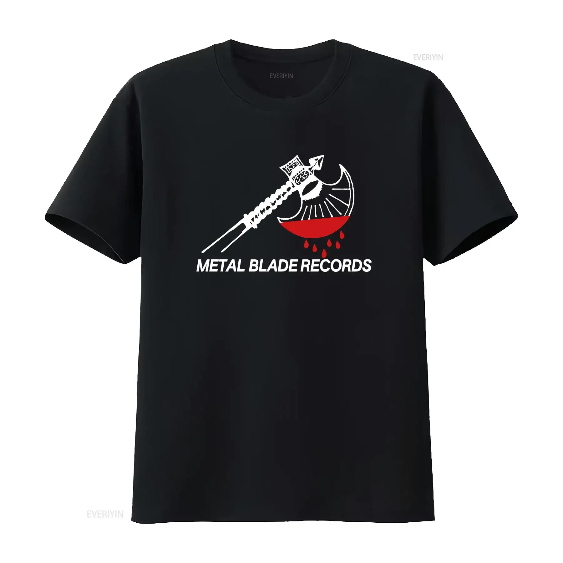 

Men's Metal Blade Records Axe Logo T shirt Small Black vintage Washed Unisex designer clothes graphic Stylish Versatile