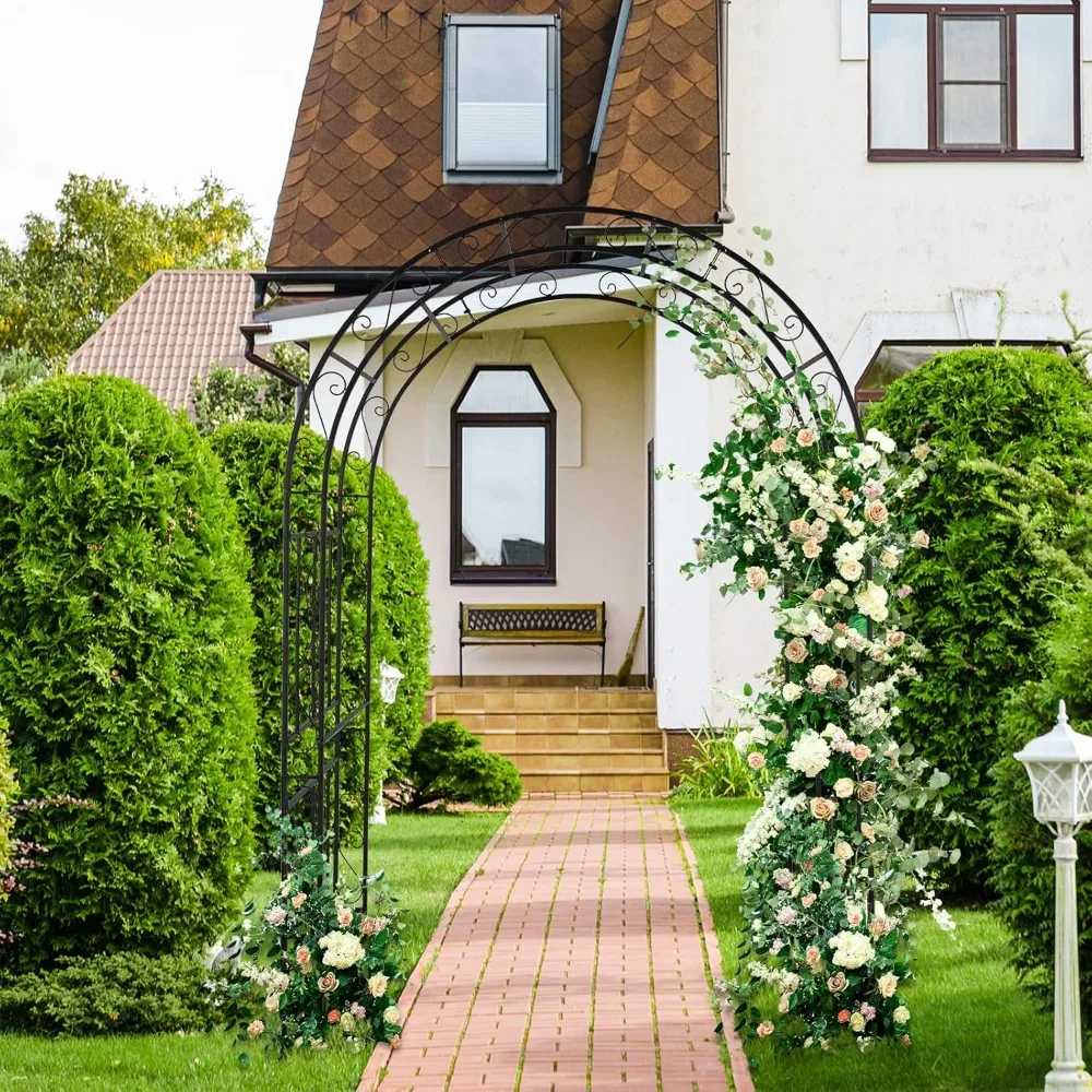 

Garden Arbor, Arch Archway for Wedding Ceremony Party, Steel Garden Trellis for Plant Climbing, Christmas Garden Decorations