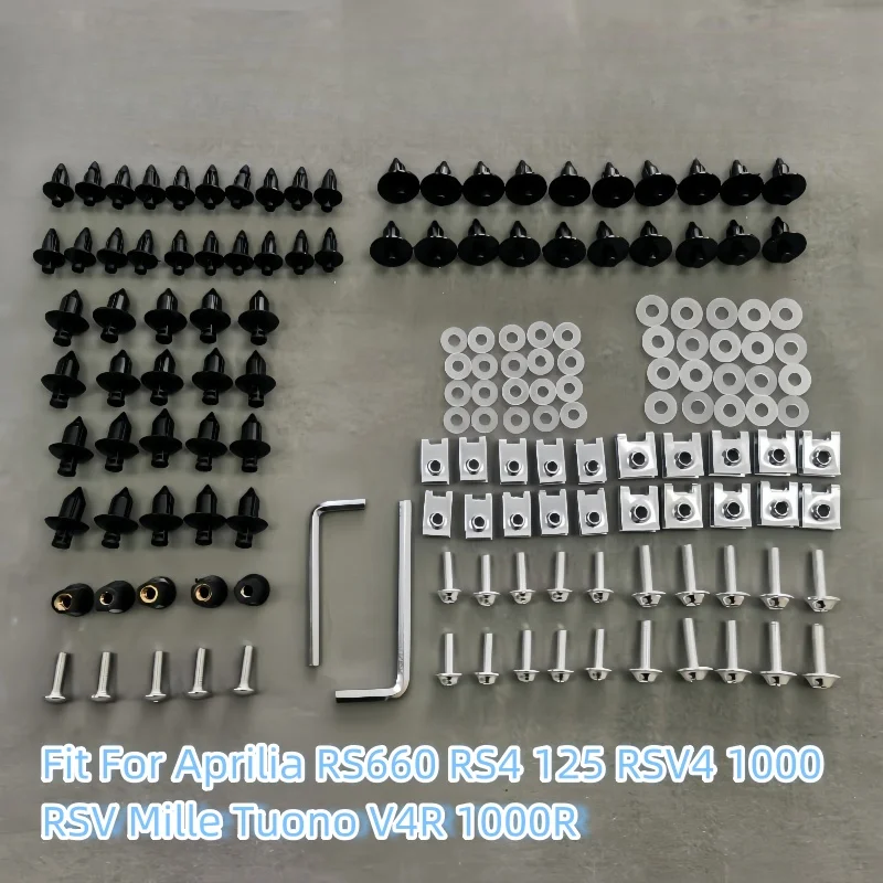 Kit de travail de tambours de carénage, boulons, vis, Aprilia, RSconved RS4 125, RSV4 1000, RSV, Mille Tuono V4R, 1000R