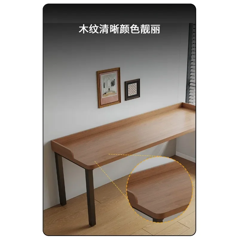 Solid wood bay window desk, bedroom window sill, high and low table, home computer, desktop  large board, study and writing