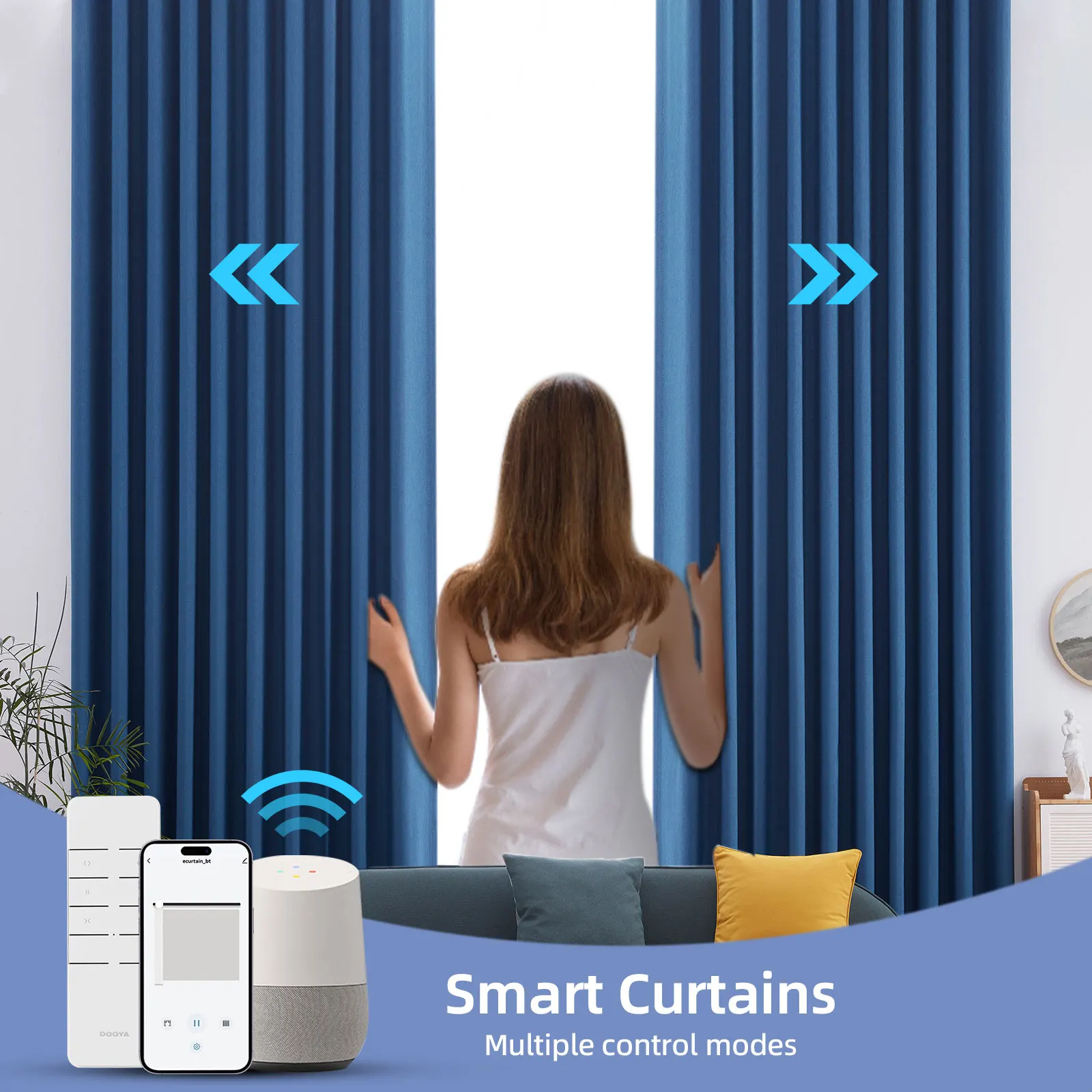 curtain opener robot smart courtains modern blind curtain automatic motorised curtain track rail with remote control