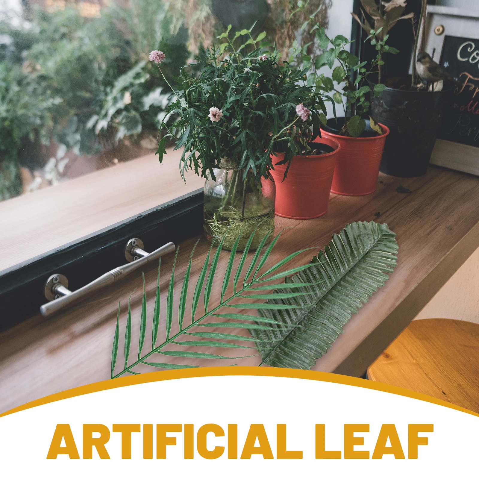 

1 set Artificial Leaves for Home Office Decor Realistic Reusable Party Supplies Tropical Theme Beach Decoration