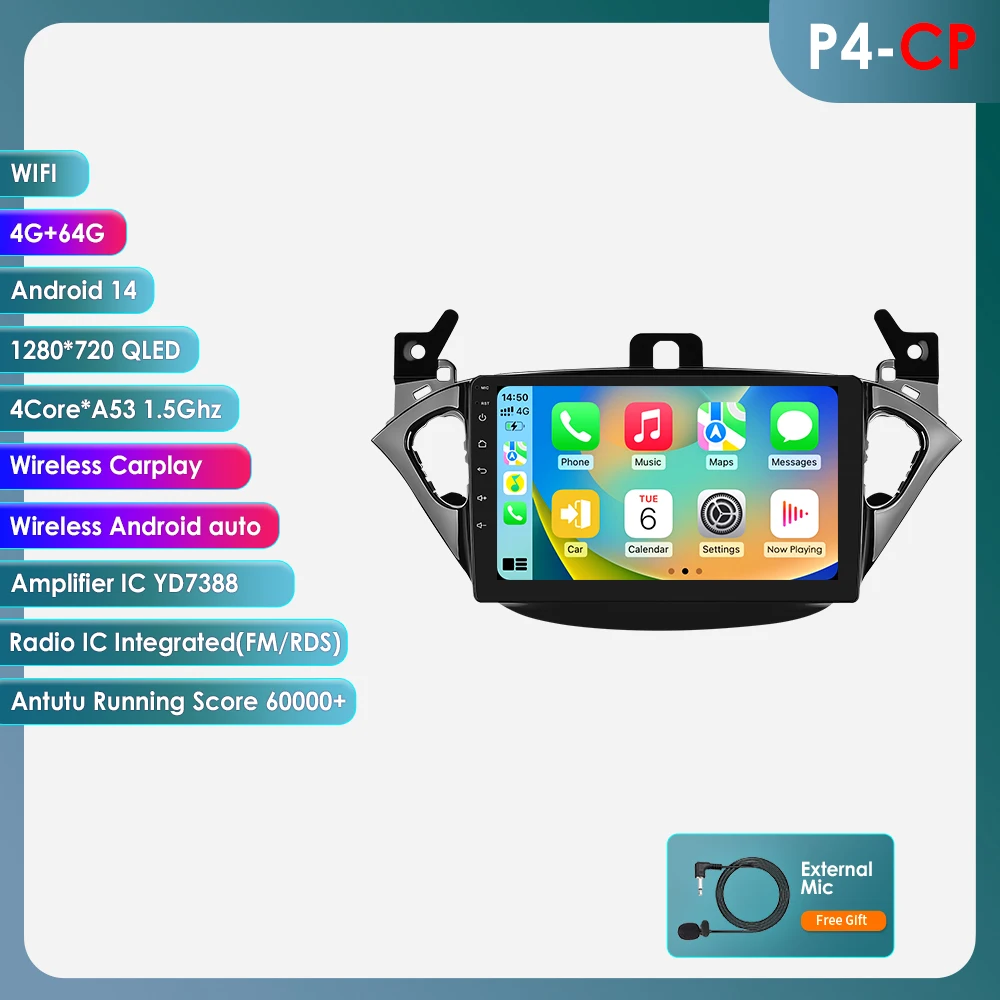 7862 Android Auto Radio Multimedia Speler Voor Opel Adam 2013 -2016 Voor Corsa E 2015 -2019 Audio Stereo Carplay Auto Touchscreen