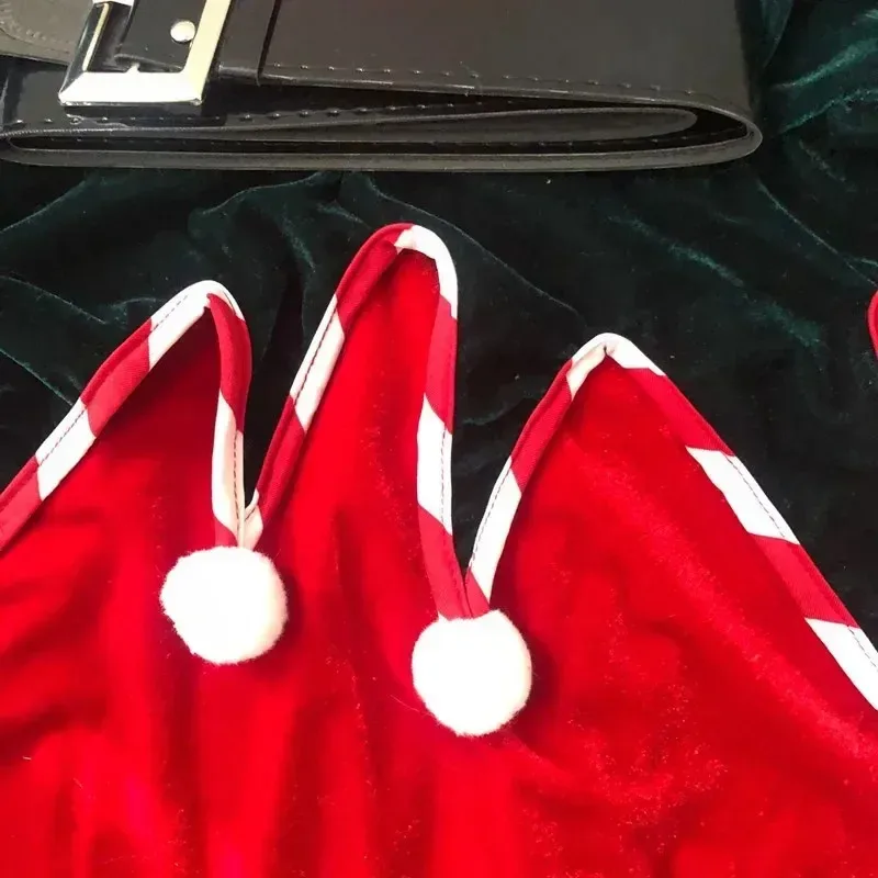 Christmas Party Adult Women Cosplay Sexy Christmas Dress Santa Claus Elf Costume New Year Clothes Warm X-Mas Dress Fancy Outfit