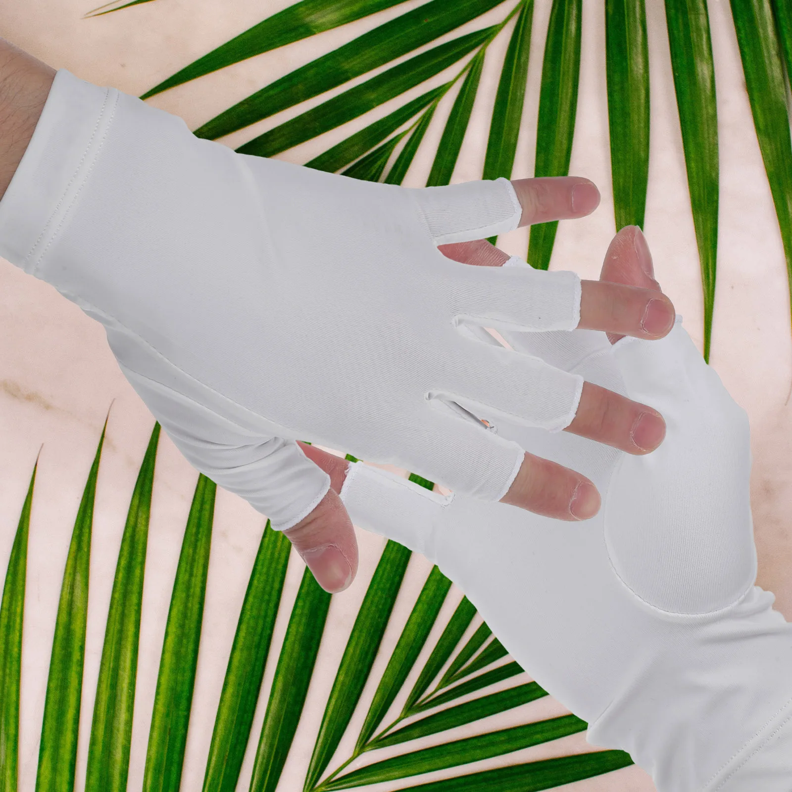 1 ペア紫外線保護ネイル通気性指なしジェルマニキュア手袋手の保護抗紫外線シールド女性用