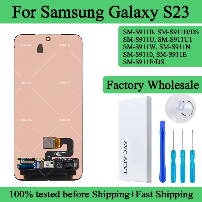 高品質-oled-サムスンギャラクシー-s23-ディスプレイタッチスクリーンサムスンギャラクシー-s23-sm-s911w-液晶デジタイザアセンブリの交換