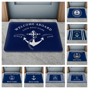 Non-Slip-benutzerdefinierter Seetteppich, personalisierter Bootsname, Bodenteppich, Bad, Innenraum, Außen-, Eingang, Küche 11 Hauptverkäufe Nautische Teppiche - №1
