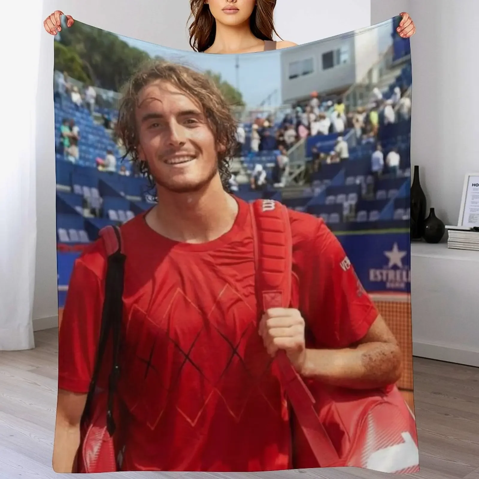 

stefanos tsitsipas Throw Blanket Warm Designers Furrys Decorative Throw Blankets