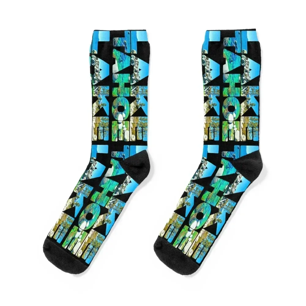 LAKE TAHOE - California/Nevada USA Socks Stockings man luxury custom sports Socks Women Men's