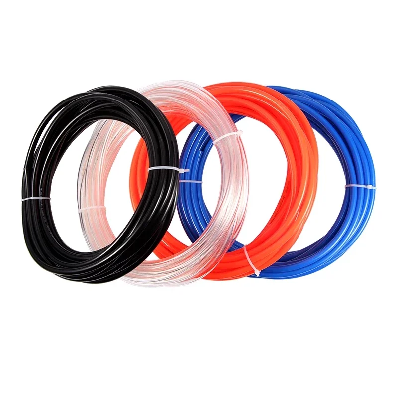 10/20/50meters Pneumatic Air Hose PU OD 4/6/8/10/12/14/16mm ID 2.5/4.5/6.5/8/10/12mm Black Transparent Red Blue Air Tubing Pipe