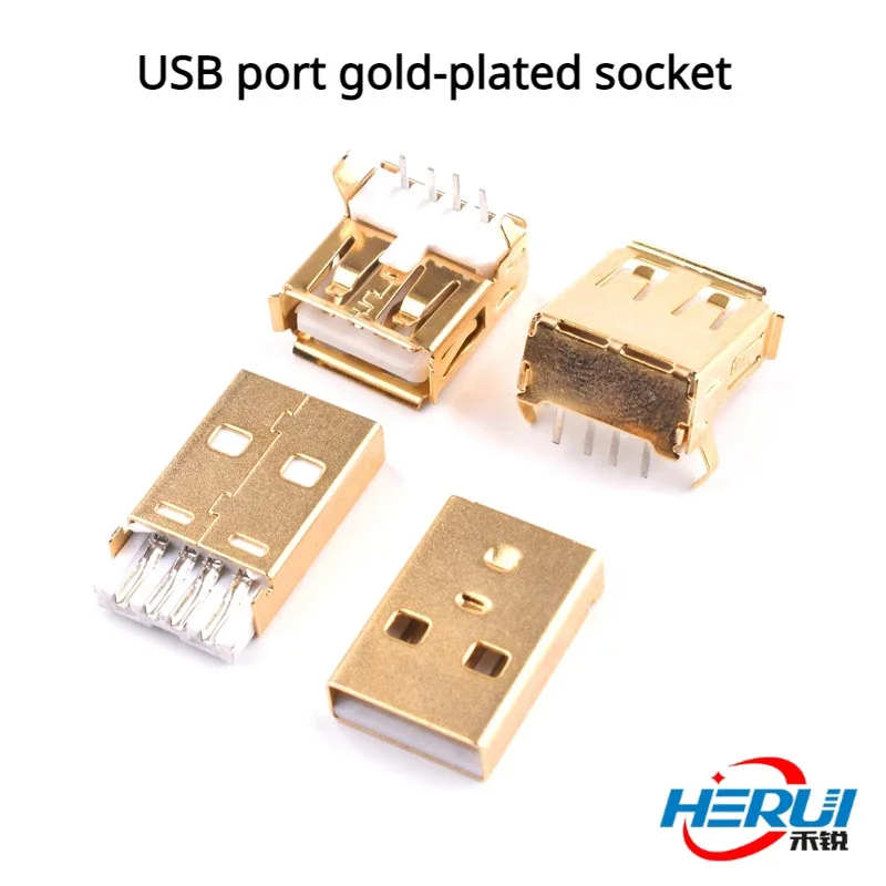 

USB port Female socket Male female connector Type A female male Straight insert Side bent, straight insert