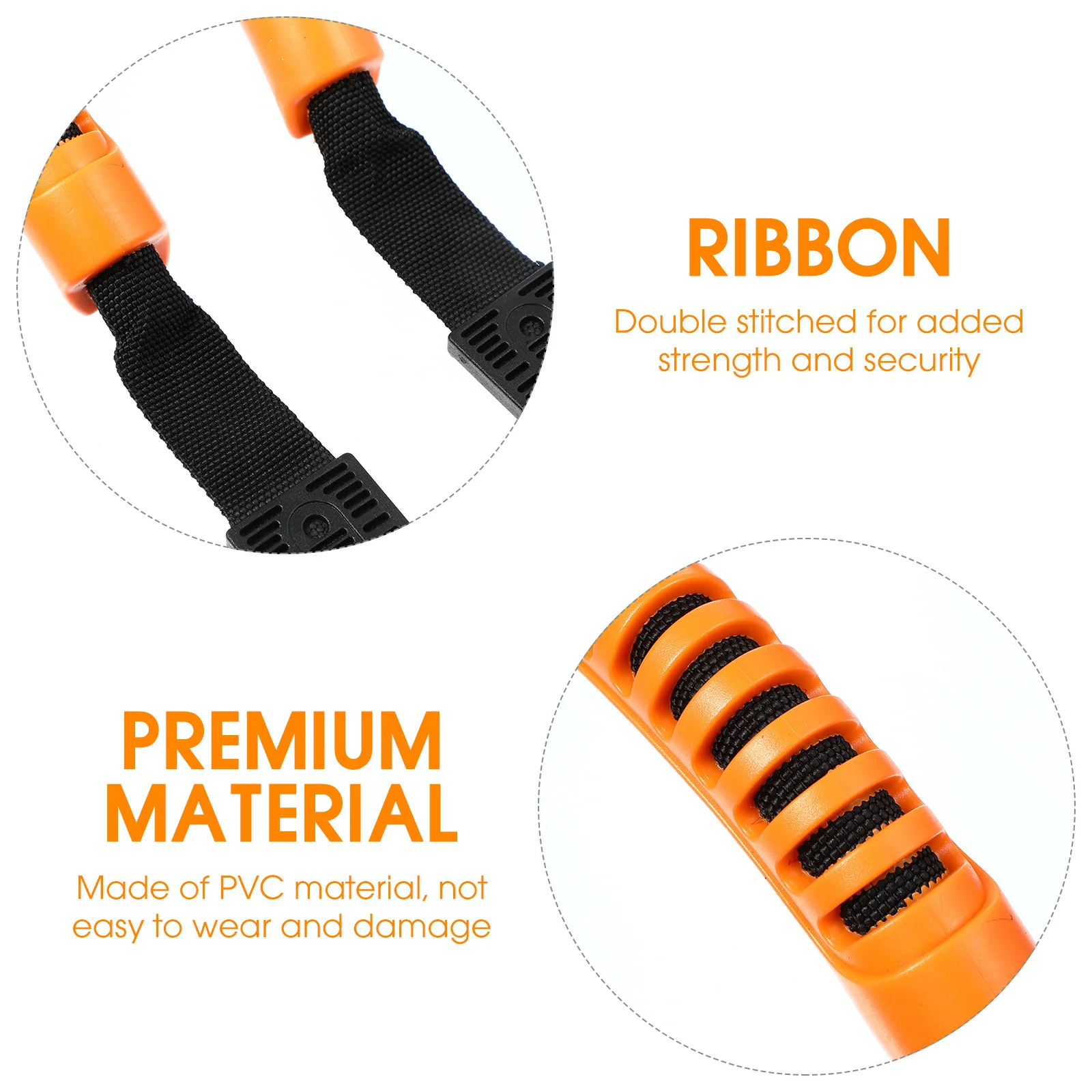 

2pcs Kayak Handle Durable PVC Soft Webbing Ergonomic Grip Anti Slip Universal Side Mount kayak Handles Hardware Kit Boat