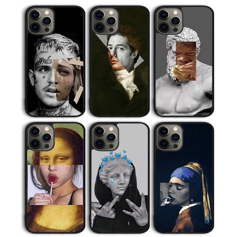 Famous Aesthetic Statue Phone Case Back Cover For iPhone 16 15 SE2020 14 13 Pro Max 12 Mini X XR XS Max Plus 11 Pro Max Coque