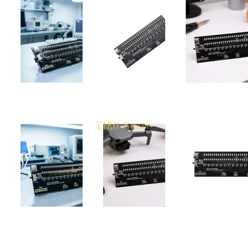 K32C Cable Test Board Tool with Type C Input and LED View for Repair Table Fault Checking, Four-Port Test Layout for Mini 5Pro
