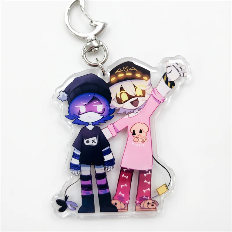 Murder Drones N&Uzi Keychains Uzi Doorman and N Acrylic Charms keyring Cute cartoon game Character pendant view 5