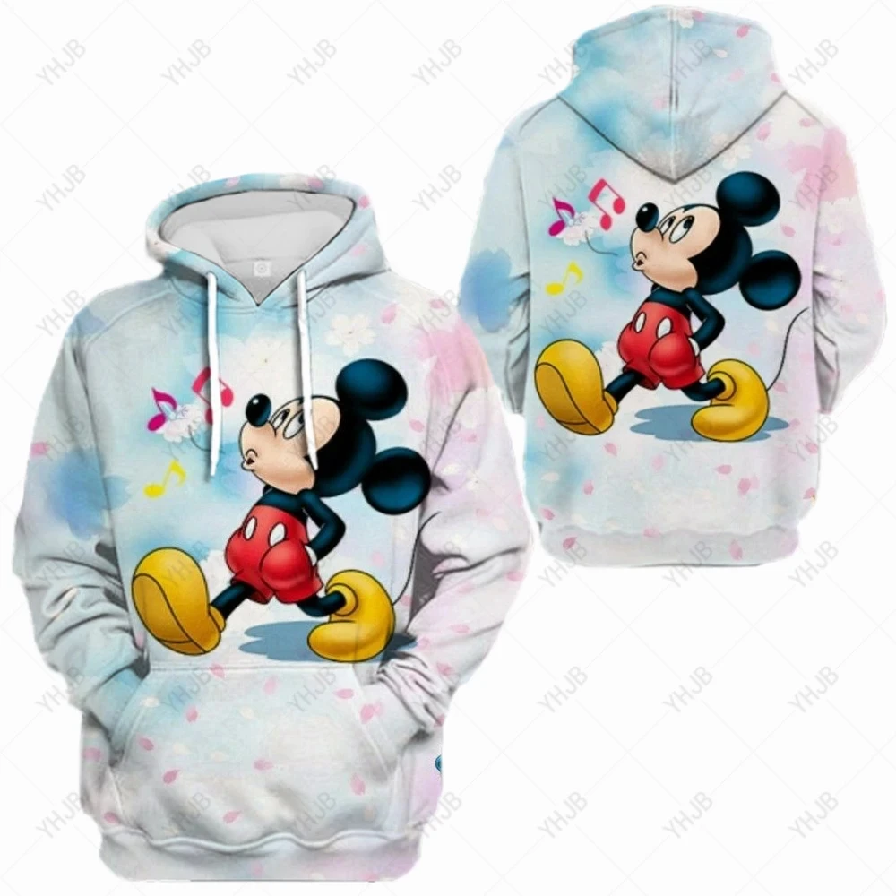 

Disney-Moletom estampado com mickey mouse feminino, roupas esportivas de moda feminina de rua, roupas góticas para meninas Y2k