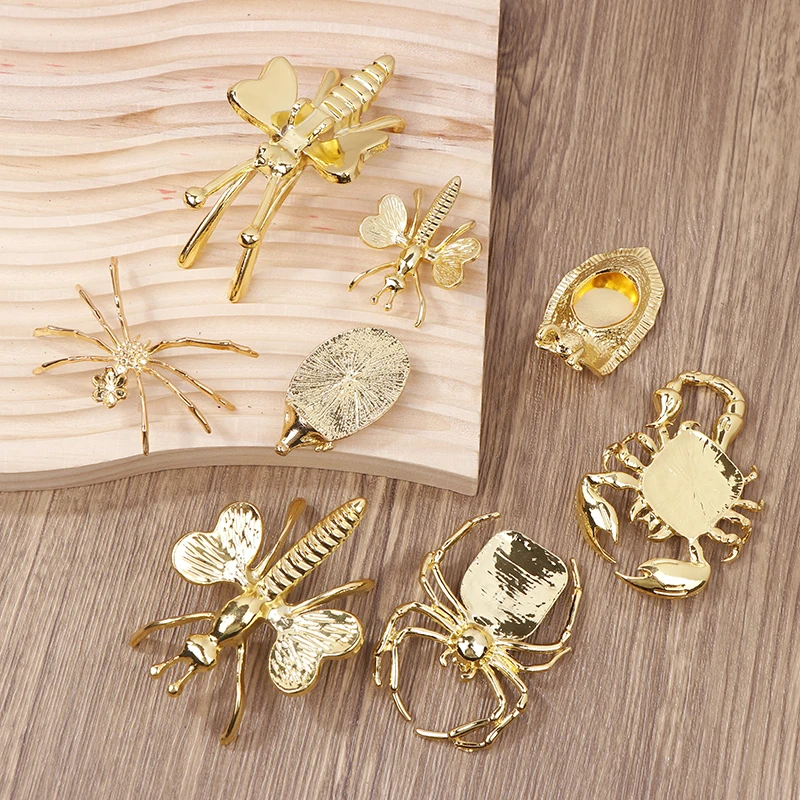 Creative Animal Decorative Alloy Handicraft Gold Insects Small Animal Ornament For Insect Statue Home Art Decoration Crafts