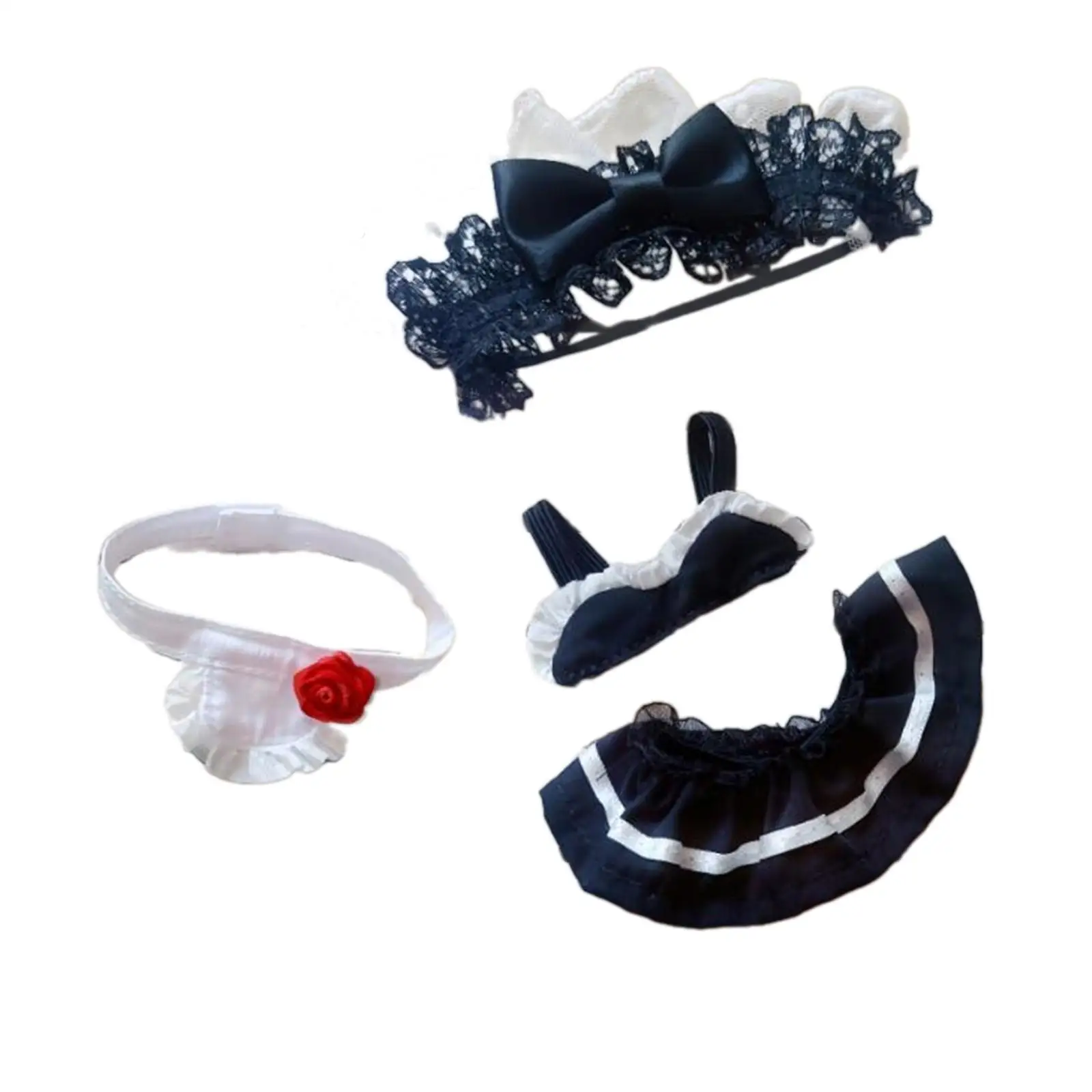 

Stuffed Animal Doll Maid Dress Photo Props DIY Educational Pretend Play Fashion Dress up Maid Costume Outfit for 15cm 17cm