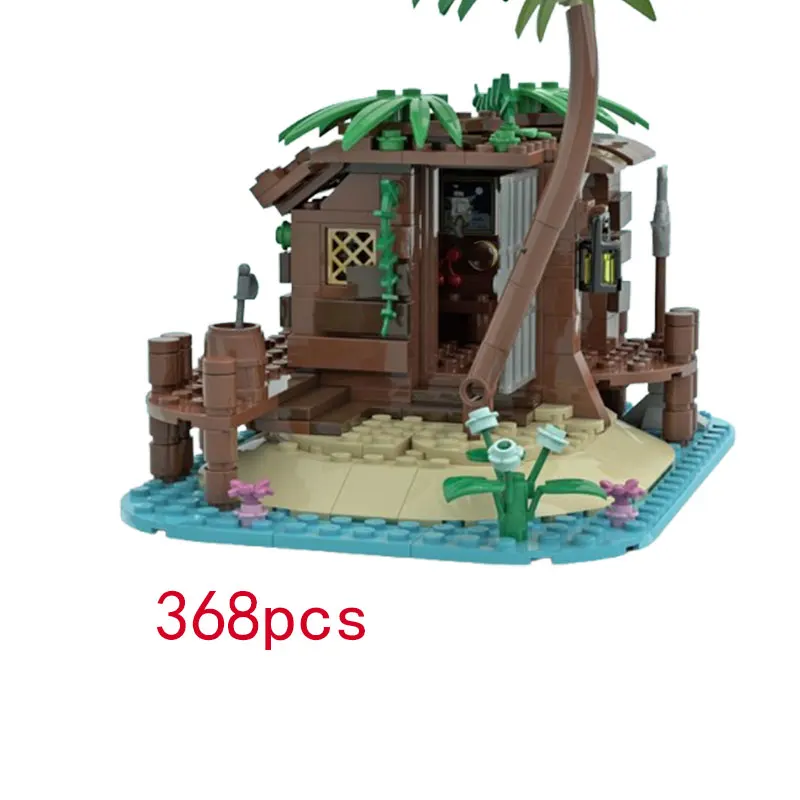 

Spot MOC-71229 368 шт., сборка мелких частиц, строительные блоки, пиратский сарай, модель дома, украшение игрушки