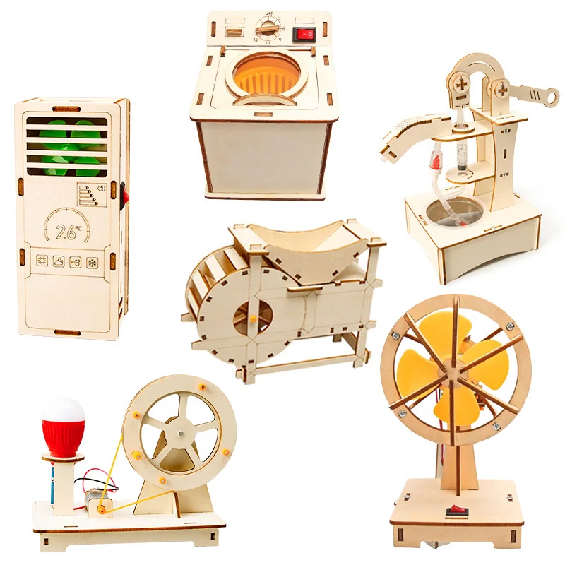 DIY نموذج مادي تجربة علمية لعبة تعليمية مروحة مكيف الهواء غسالة اليدوية إنتاج صغير #1