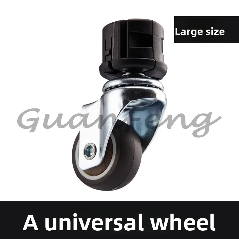 

Portable Shopping Cart Wheels Multifunctional TPR Wear-resistant Wheels Metal Stand Non-slip Universal with Brake Helper