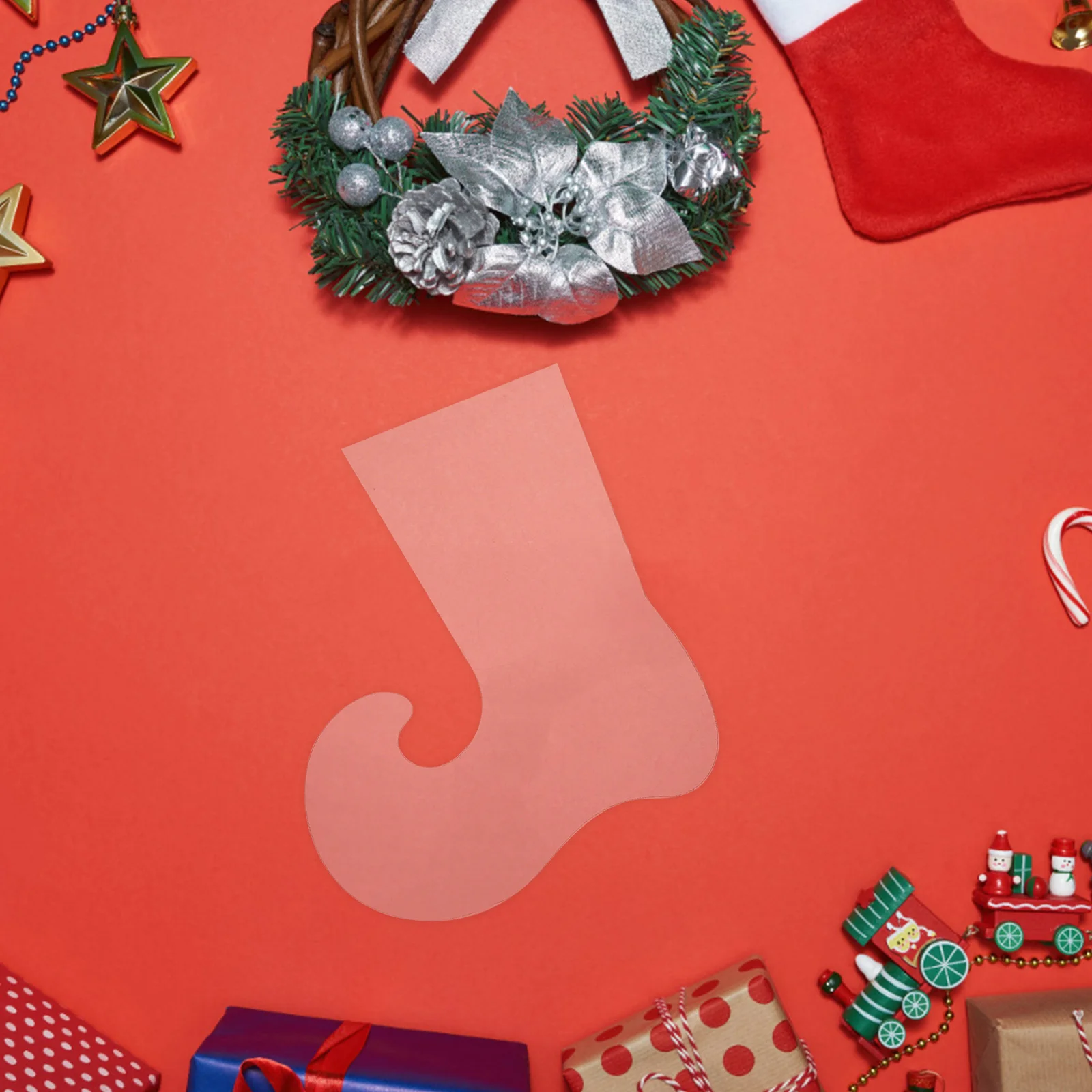 

3Pcs Christmas Stocking Template Quilting Rulers Acrylic DIY Sewing Patchwork Crafts Holiday Decor Patterns Patchwork Template