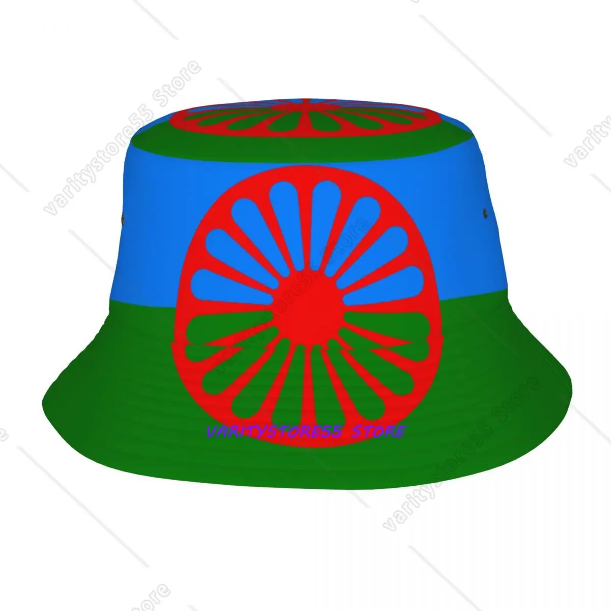 Romany Roma Travellers Flag Bucket Hats for Men Women Vocation Sun Hat Street Lightweight for Outdoor Fisherman Caps Bob Hat