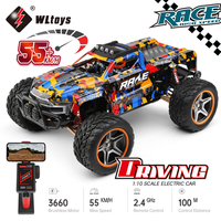 WLtoys 104016 104019 1/10 4x4 Remote Control Cart 4WD 55KM/H Off-Road Drift Profeesional Alloy RC Car VS WPL C24 Children Toys