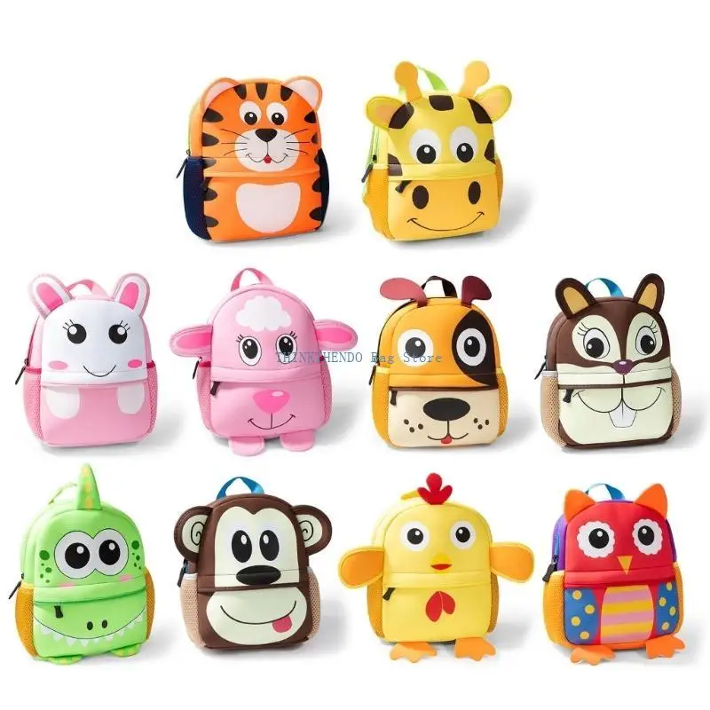 340d simpatica borsa tracolla per bambino studentesco forma animale forma scuola materna bookbag
