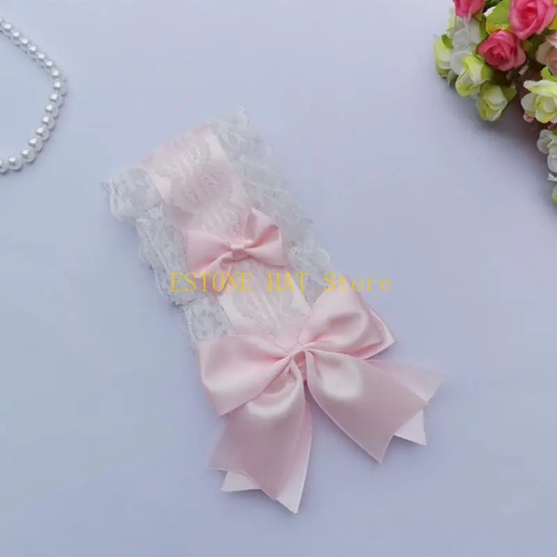 49mf Anime Maid Dadand Fand Party Farty Diadema Diebre Lace Piel Bolas Disfraz banda para cabello