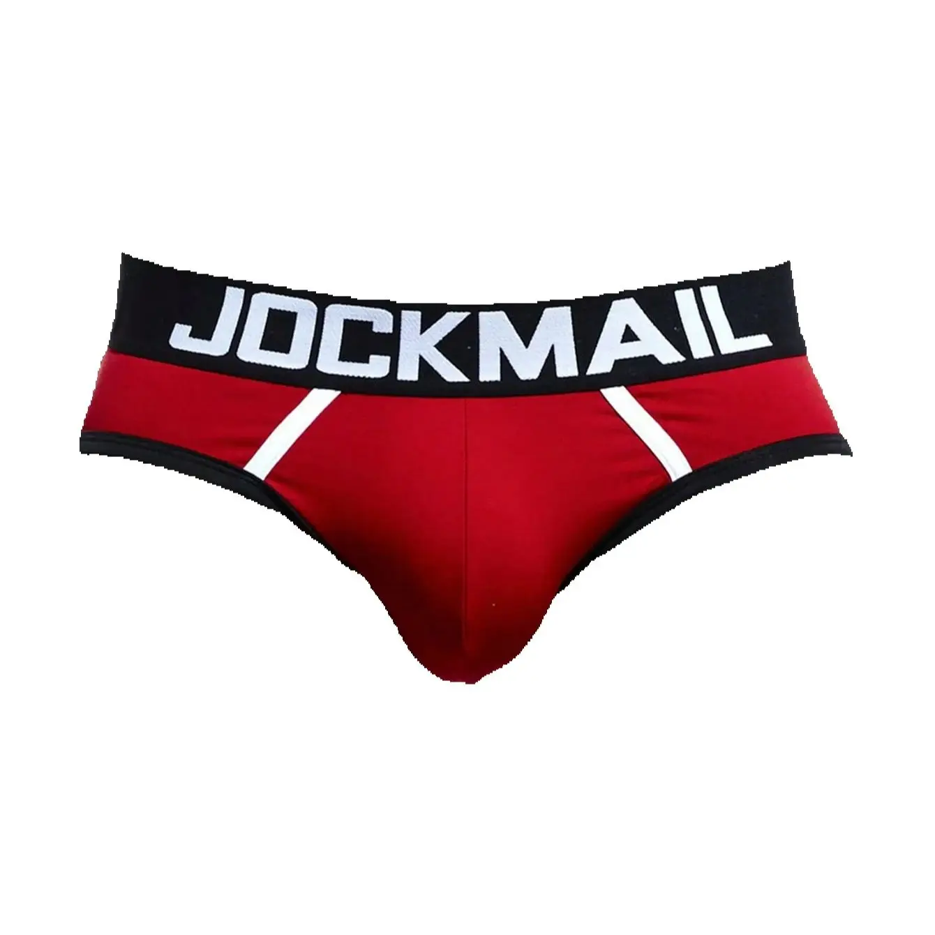 1PCS  Solid color letter sports knit fabric hollowed out men's low waist breathable cotton shapewear brief underwear ﻿