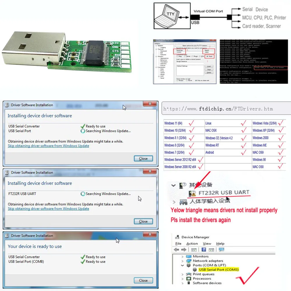 FTDI Chipset USB to RJ45 KPG-46 for Kenwood Radio Transceiver PC Program Clone Download Flash Upgrade Cable