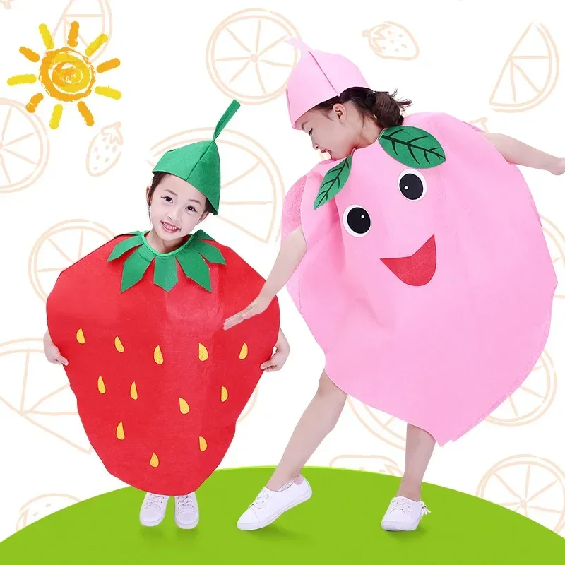 Kindergarten Performance Fashion Show Halloween Pumpkin Stage Costume Children\'s Day Fruit Costume Vegetable