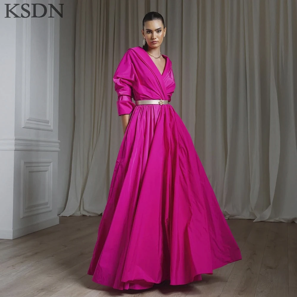 

Luxury Sweetheart Long Sleeve Draped Evening Dresses Elegant Women Floor Length Special Occasion High Quality Dress Vestidos
