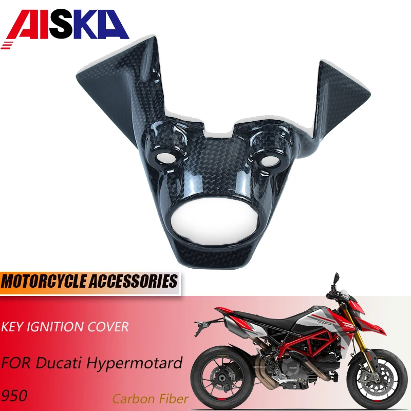 

3K Carbon Fiber Motorcycle Accessories For Ducati Hypermotard 950 Key Ignition Cover