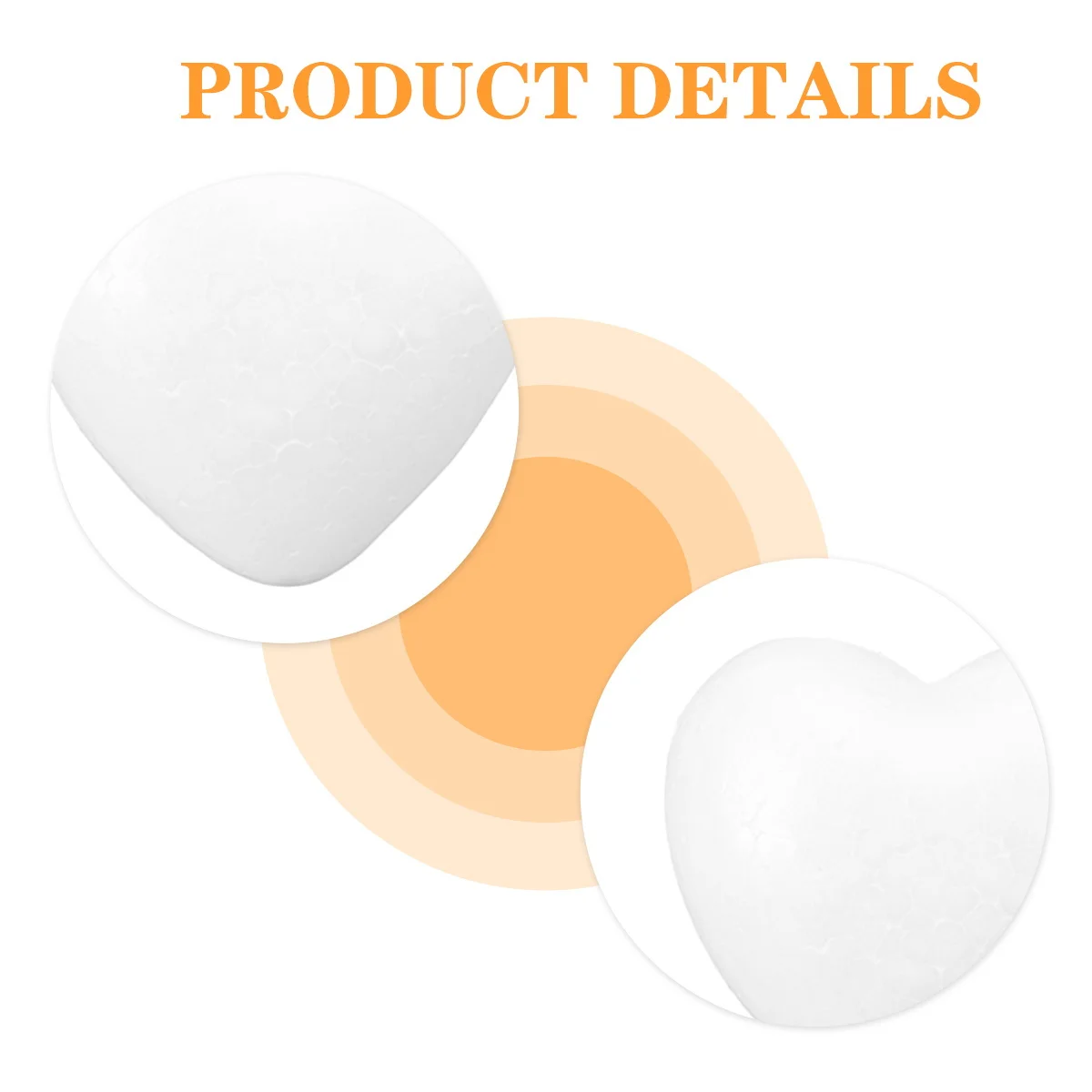 5Pcs Foam Heart Shaped DIY Crafting Supplies Heart Shape Modeling for Party Decoration Gift Foams Modeling