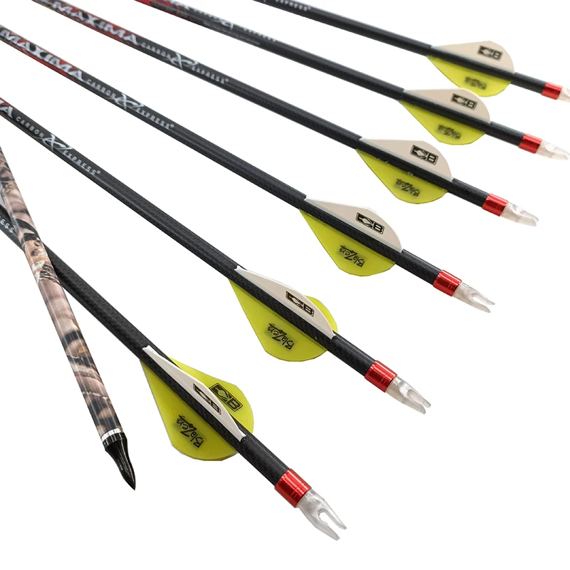 

Archery Bow With Arrows 1K Camouflage Carbon Arrow Shaft ID6.2mm 32inch Spine400 Compound Recurve Bow Hunting Shooting 6/12pcs