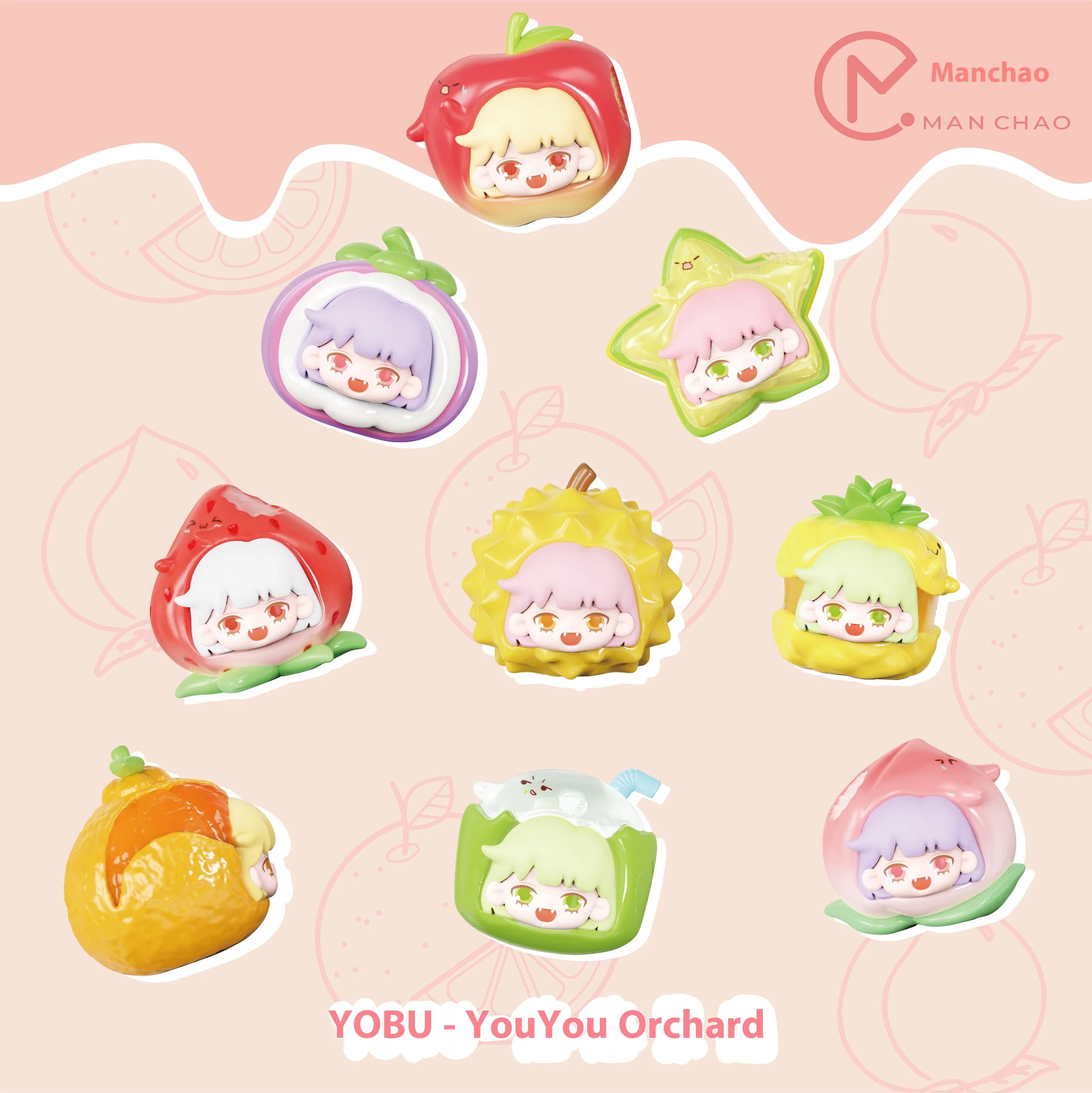 Bolsa ciega especial de granos lindos en forma de fruta de moda genuina MANCHAO