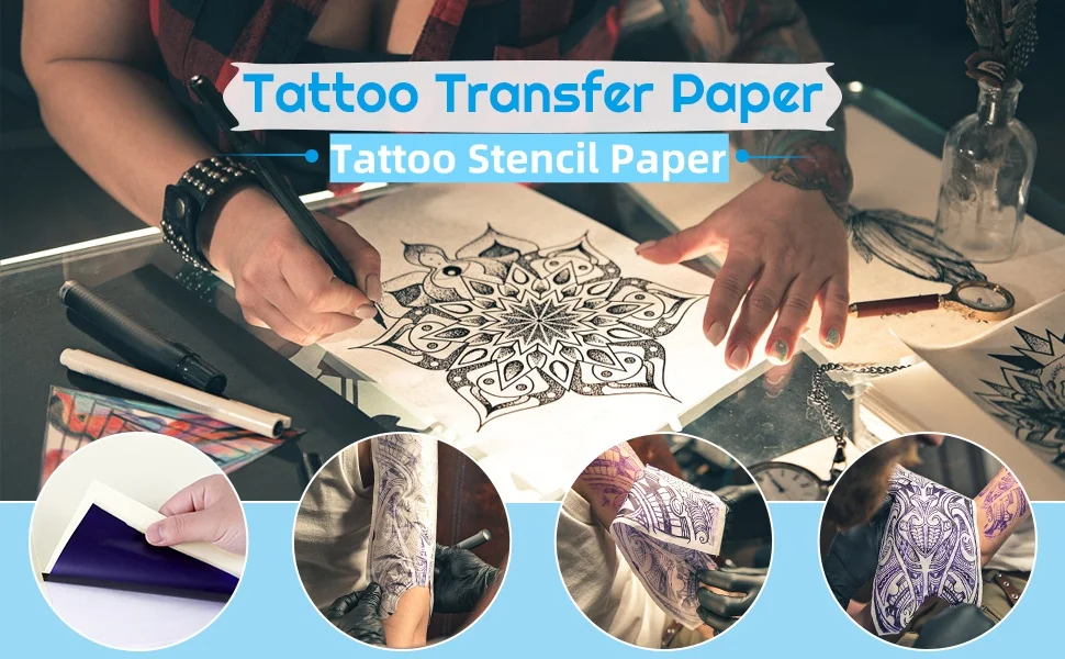200/50/20/5 Stück Tattoo-Transferpapier A4 Thermisches Schablonenpapier Kohlepapier für Tattoo-Transfermaschine Zubehör – Detail 1