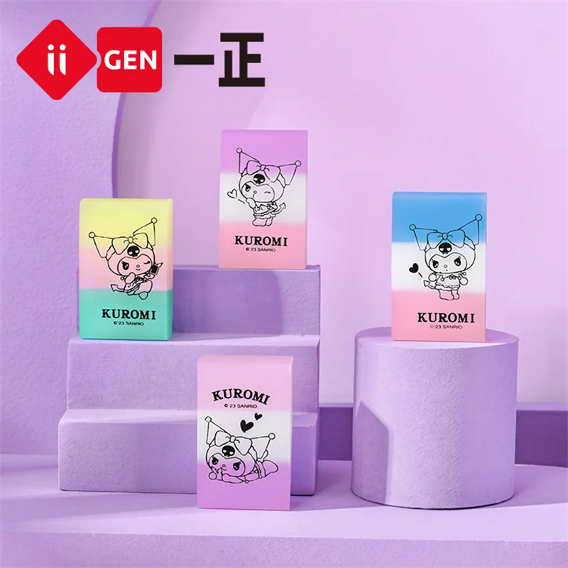 

32 pcs/lot Sanrio Kawaii Kuromi Eraser Cute Writing Drawing Pencil Erasers Stationery For Kids Gifts School Supplies