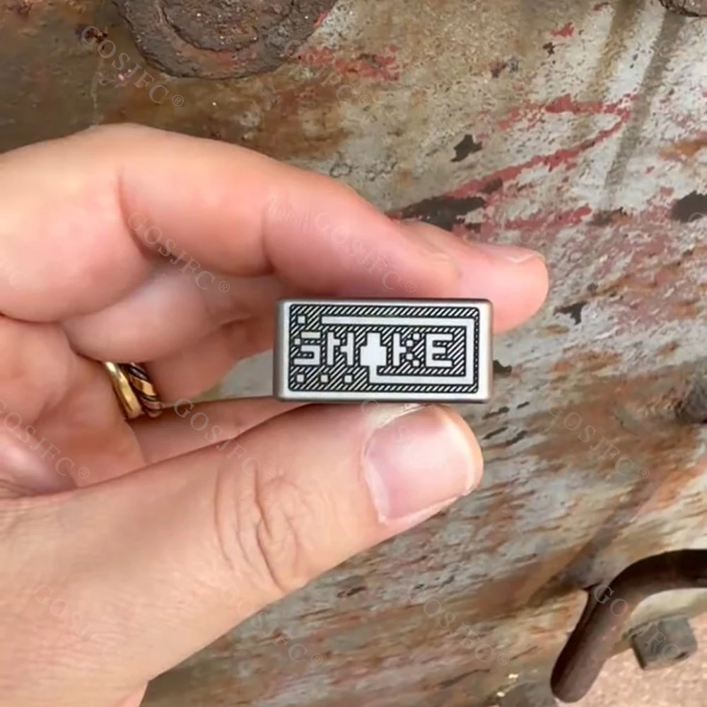 YOLO EDC 스네이크 NO FIRE 푸시 슬라이더 티타늄 각인 스트레스 해소 장난감 핑거 스피너 피젯 슬라이더 한정판 77