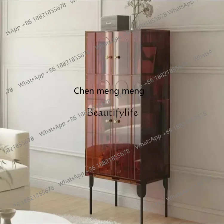 

New Arrivals Acrylic light luxury dining side cabinet modern simple living room entrance storage lockerss 7304