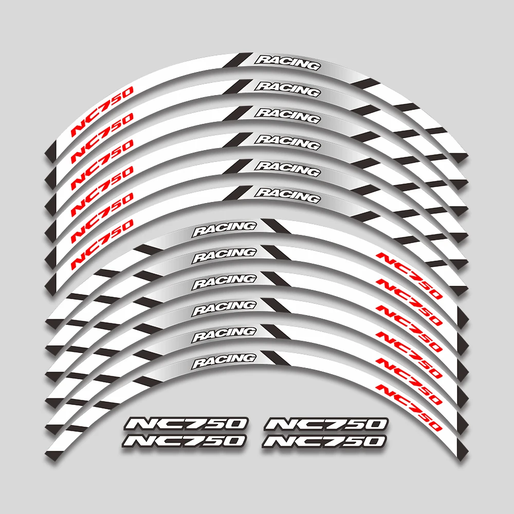 Motorcycle Accessories Stickers Wheels Hub Decals Rim Reflective Stripes Set For HONDA NC750 NC750S NC750X NC 750 X S 750X 750S