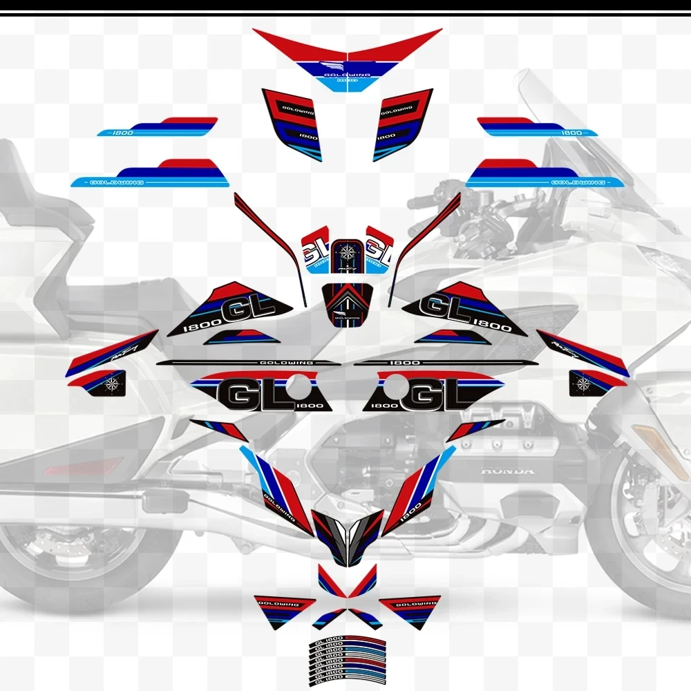 

For Honda Goldwing Gold wing GL1800 F6B Tour Wheel Protector Tank Pad Stickers Decals 2018 2019 2020 2021 2022 2023 2024