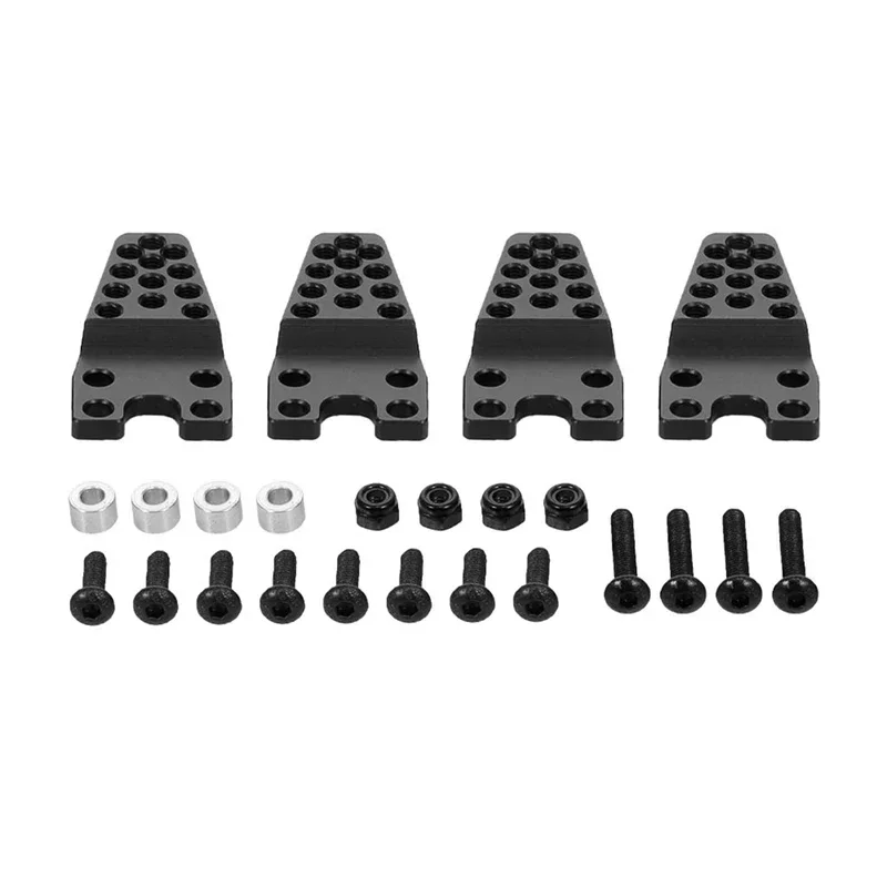 Tour d'amortisseur en aluminium pour voiture RC, support de réglage inférieur pour chenille axiale SCX10 1/10 RC, pièces de mise à niveau, 4 pièces