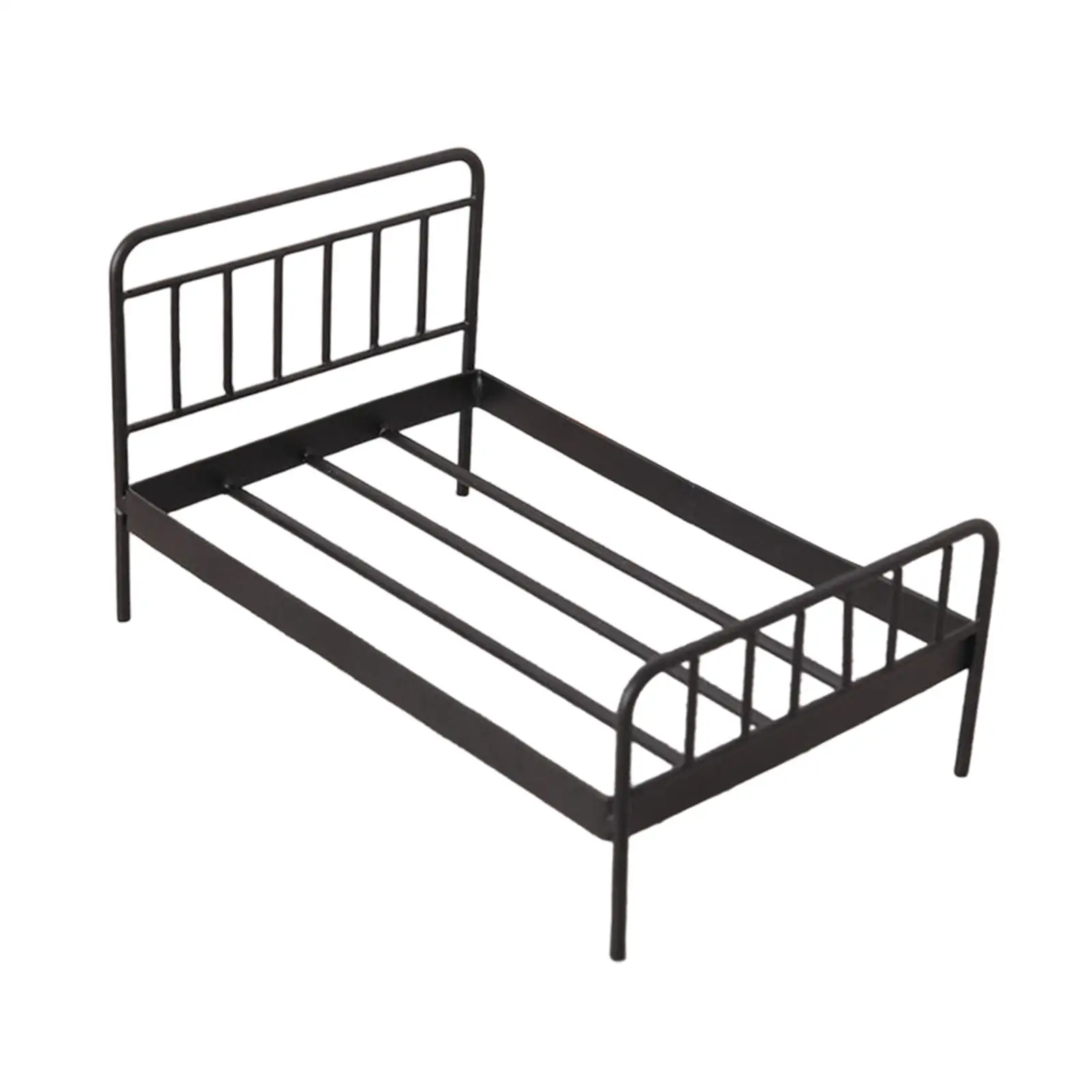 เตียงจำลองสำหรับบ้านตุ๊กตาขนาด 1/12, เฟอร์นิเจอร์บ้านตุ๊กตา, เฟอร์นิเจอร์จิ๋ว เตียงบ้านตุ๊กตา ของตกแต่งบ้านตุ๊กตาสำหรับจัดสวนขนาดเล็ก