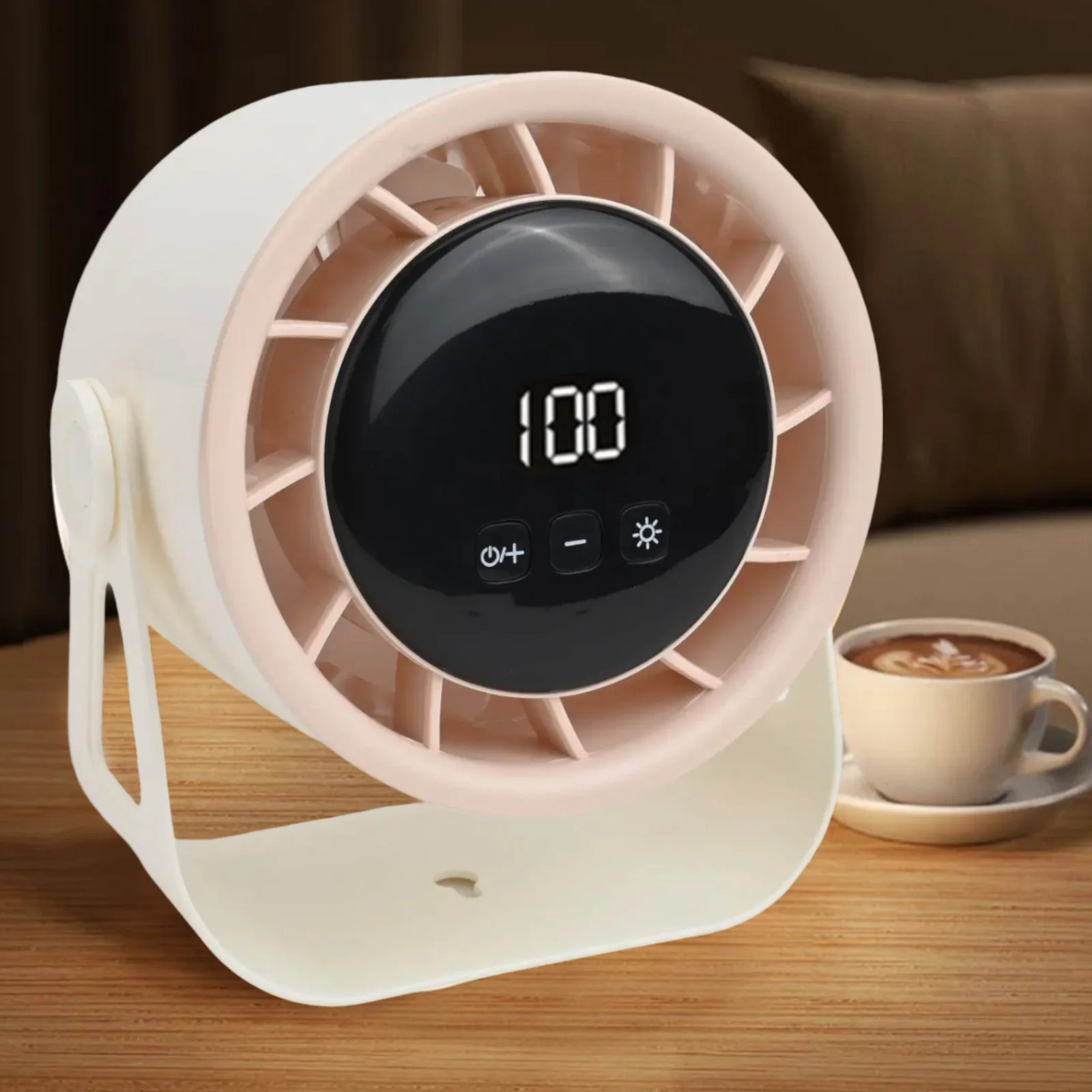 100-Speed Fan 4000 MAh Fan Real-time Battery Level Display Silent Operation For Bedrooms Versatile Usage For Wall Mounting